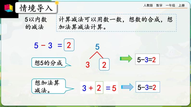 【最新教材插图】人教版数学一上 3.12《练习五》课件+课后练习07