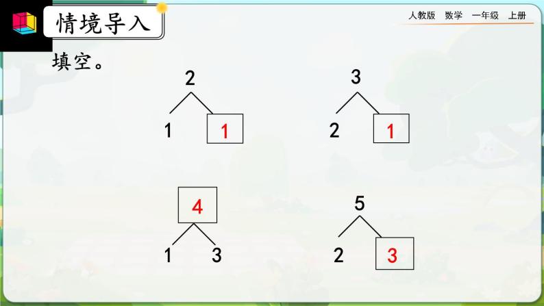 【最新教材插图】人教版数学一上 3.16《练习七》课件+课后练习03