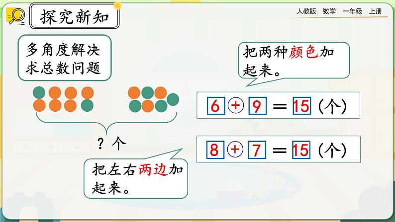 【最新教材插图】人教版数学一上 8.11《整理和复习》课件+教案+练习06