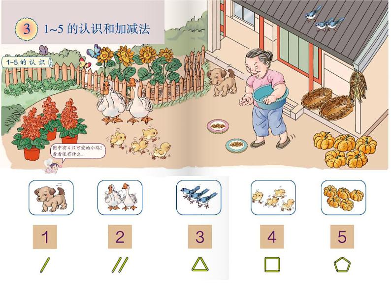一年级上册数学课件 1_5的认识- -人教版 (共19张PPT)第2页