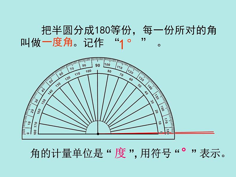 青岛(六三)版数学四上 2.3角的度量 课件05