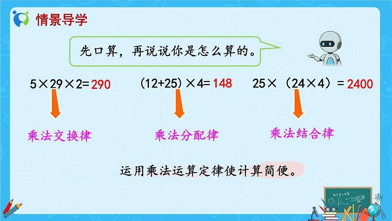 【新课标】人教版数学六年级上册1-7 整数乘法运算定律推广到分数(例7)课件+教案+习题04