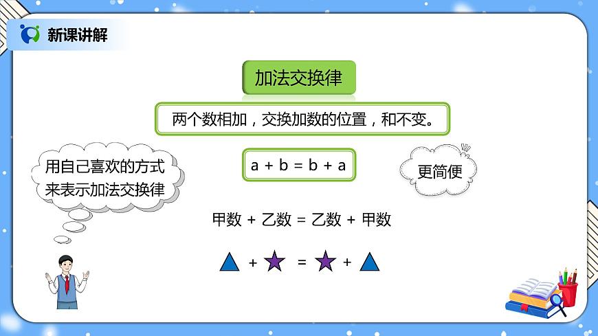 人教版四下3.1《加法交換律和加法結(jié)合律》PPT課件第8頁(yè)