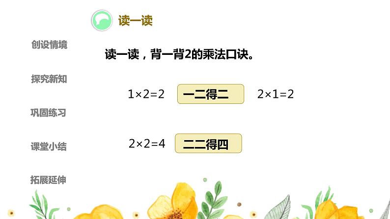 人教版二年级上数学第四单元第3课时《2、3、4的乘法口诀》优质课教学课件07