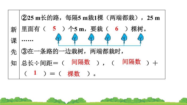 人教版小学数学 五年级上册 7.数学广角——植树问题 作业课件05
