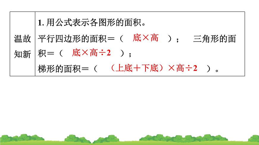 人教版小學(xué)數(shù)學(xué) 五年級(jí)上冊(cè) 6.4組合圖形的面積(第1課時(shí))作業(yè)課件第3頁(yè)