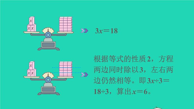 2022新人教版五年级数学上册5简易方程2解简易方程第4课时解方程2(课件+教学设计+教学反思)04