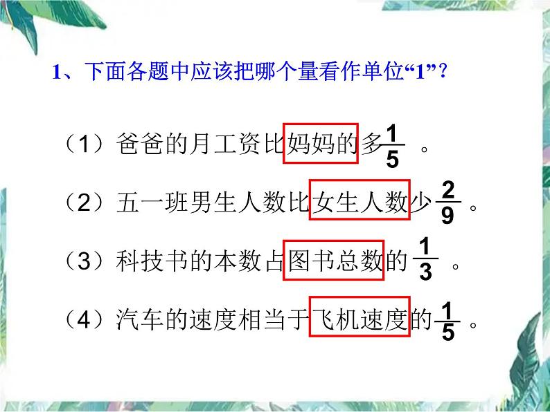 人教版六年级上册 稍复杂的分数除法应用题 课件第2页