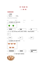 苏教版一年级上册第一单元 《数一数》课后测评