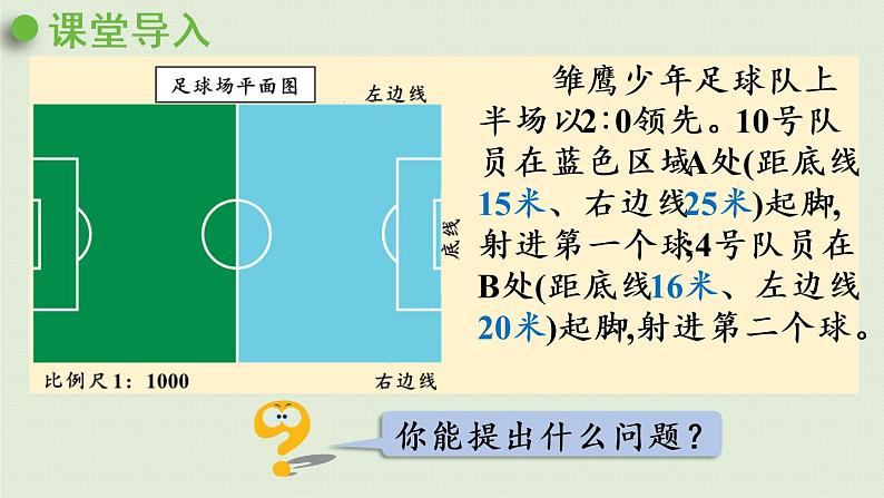 数学青岛六(下)课件 第四单元 快乐足球—比例尺 第3课时 根据比例尺和实际距离求图上距离第4页