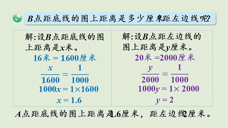 数学青岛六(下)课件 第四单元 快乐足球—比例尺 第3课时 根据比例尺和实际距离求图上距离第7页