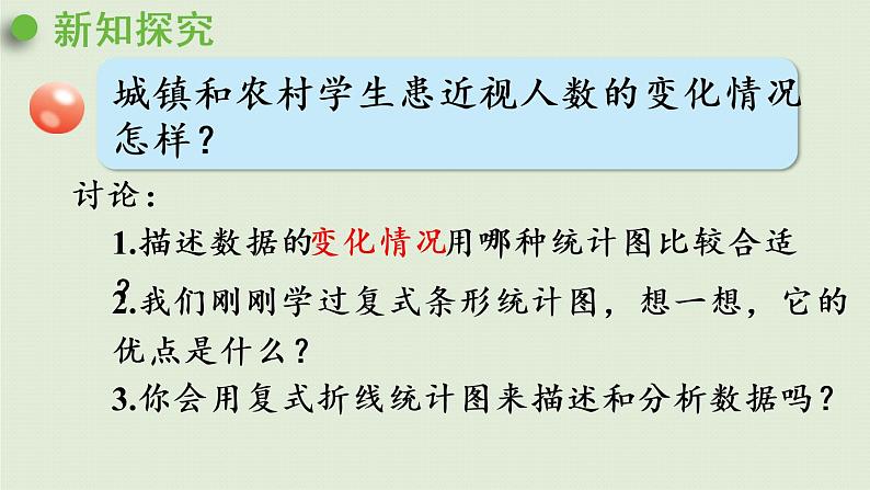 数学青岛五(下)课件 六 爱护眼睛—复式统计图 第2课时 认识复式折线统计图第5页