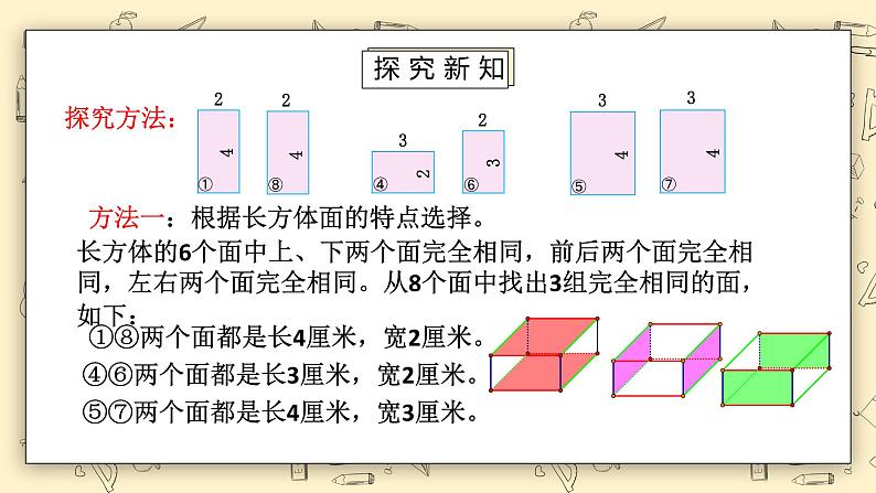 北师大版五下2.1《长方体的认识(2)》课件+教学设计+同步练习06