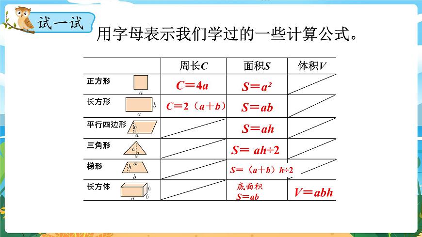 5數(shù)下（XSD）第五單元  方程 第2課時  用字母表示數(shù)（2）  PPT課件第5頁