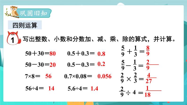 6数下（JJ）第6单元 （一）数与代数 第2课时  数的运算（1） PPT课件03