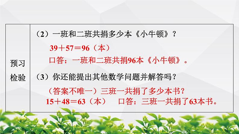人教版数学二年级上册作业课件:第2节 进位加第8页