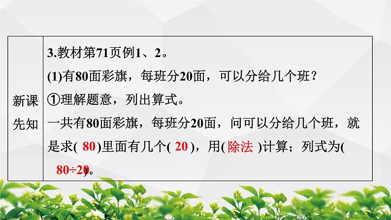 人教版数学四年级上册作业课件:第1节 口算除法第3页