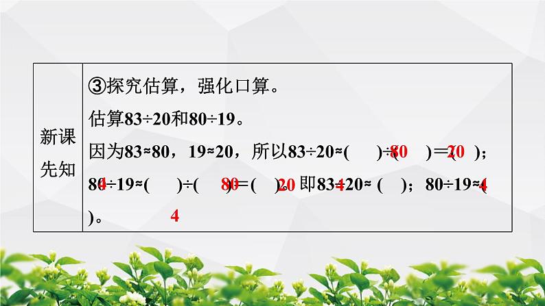 人教版数学四年级上册作业课件:第1节 口算除法第5页