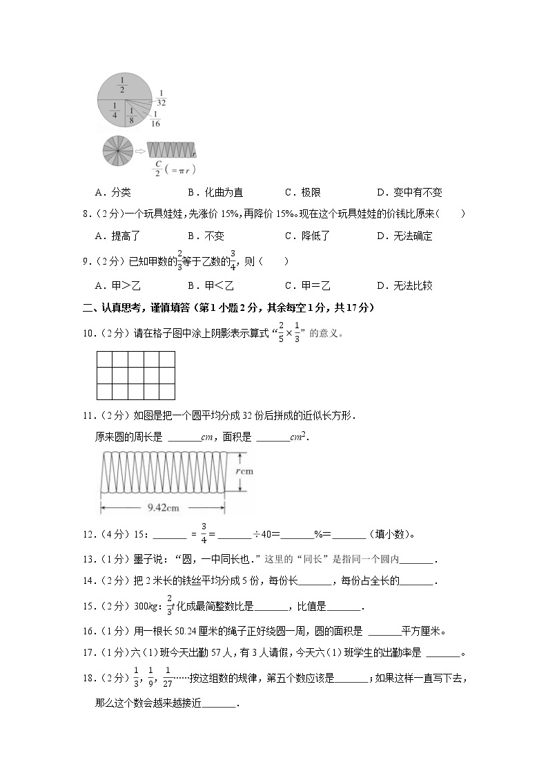 2021-2022学年贵州省六盘水市六年级（上）期末数学试卷02
