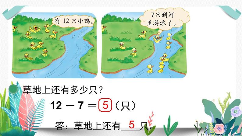 北师大数学一下课件第3课时 快乐的小鸭第7页