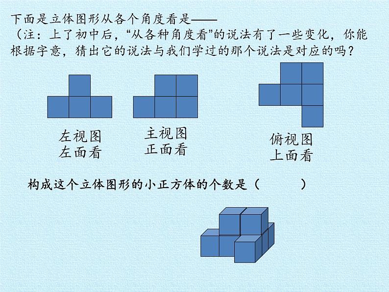 六年级数学北师大版上册 三 观察物体 课件第6页