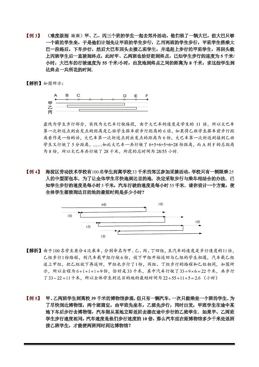 2022-2023小升初数学专题第40讲:接送问题第3页
