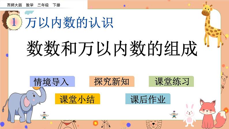 1.2 《 数数和万以内数的组成》课件+课时练(含答案)01