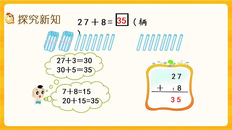 7.1《 两位数加一位数的进位加法》课件第3页
