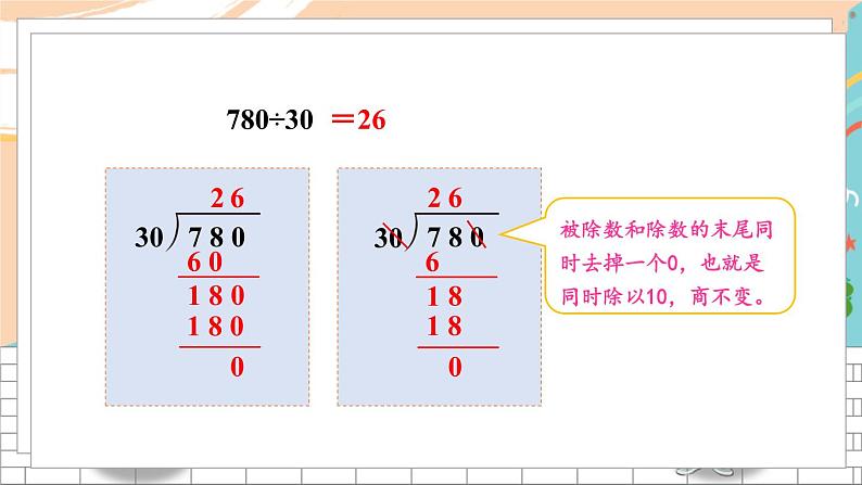 新人教版数学四年级上册 13 商的变化规律 期末复习PPT课件第5页