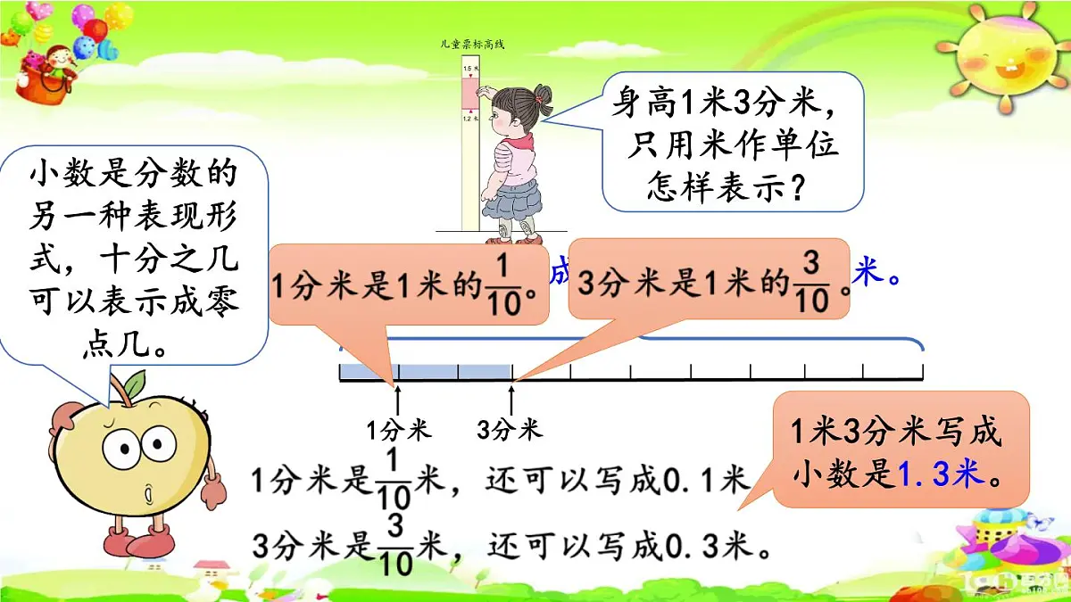 新人教版小学数学三年级下册《小数的初步认识》课件第7页