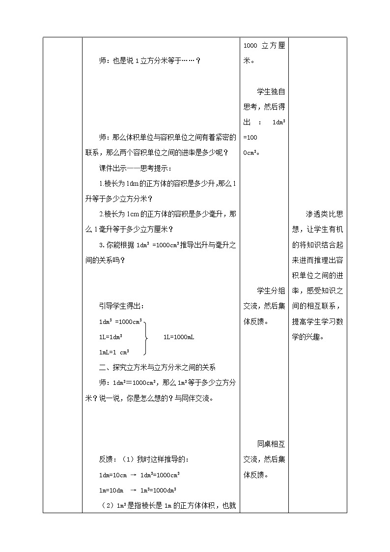 《体积单位的换算》教学设计第3页