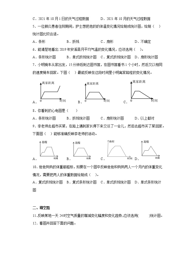 7.折线统计图寒假预习自测人教版数学五年级下册02