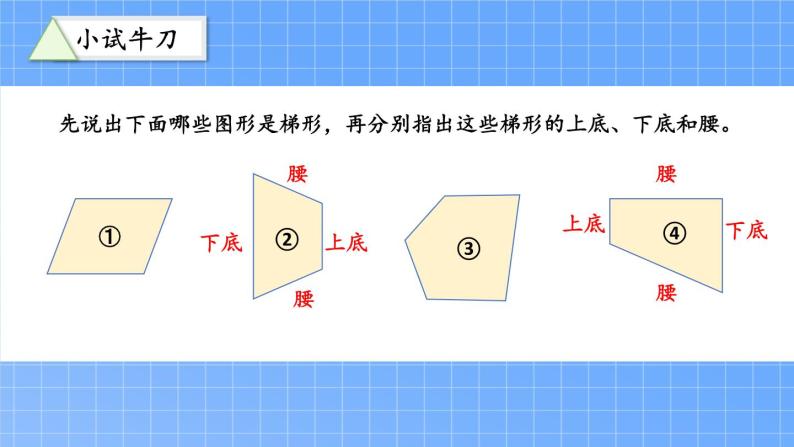 【冀教版】四下数学 《四 多边形的认识》3. 梯形  课件07