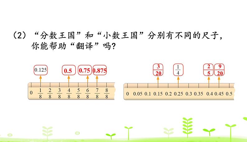 1.4 分数王国与小数王国 优质课件 北师大版数学五年级下册第5页