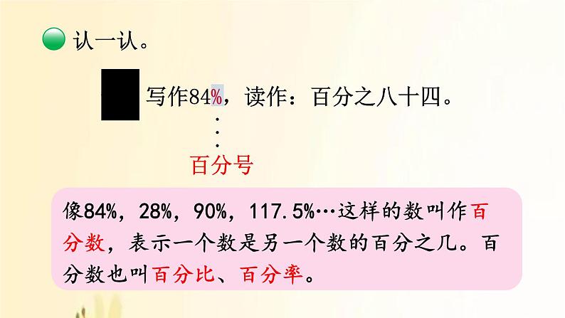 北师大版数学六年级上册 第1课时 百分数的认识 课件06