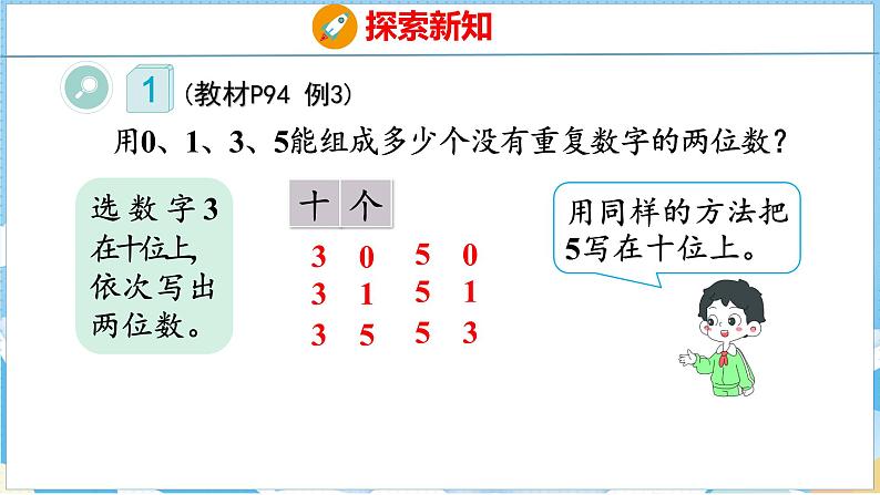 8.1 排列问题(课件)人教版数学三年级下册第5页
