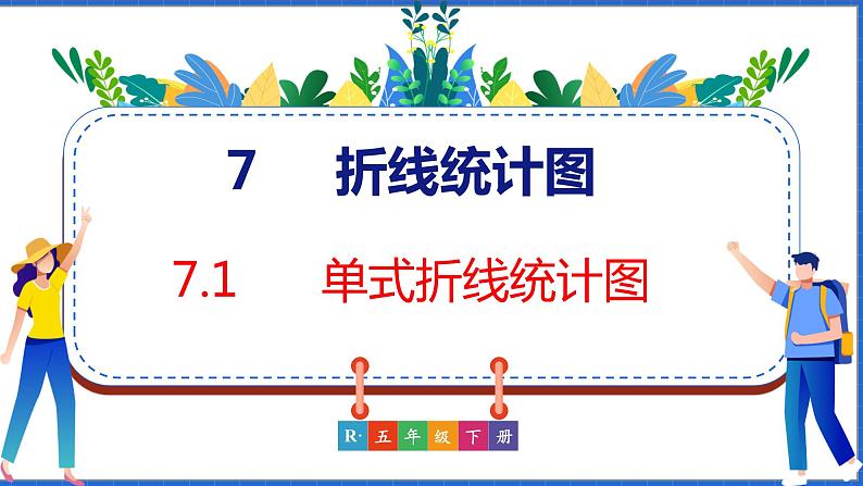 新版人教版五年级数学下册 7.1 单式折线统计图(课件)第1页