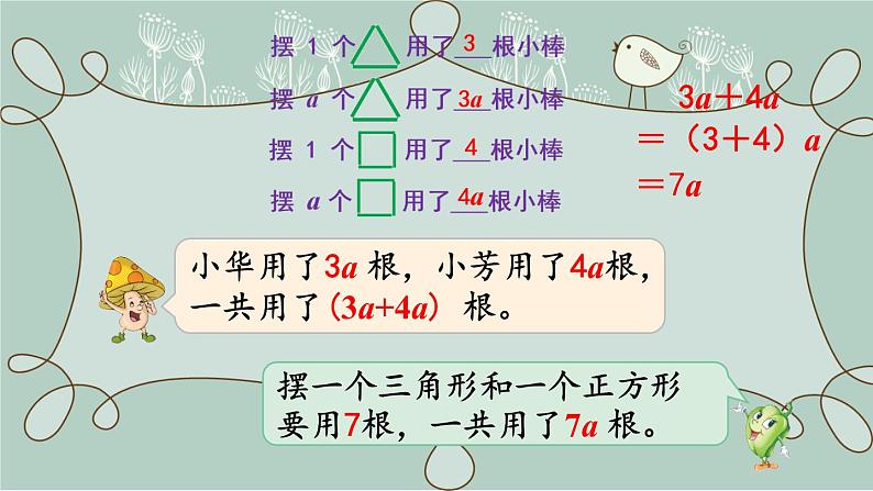 苏教版数学五年级上册 第3课时 用字母表示数(3) 课件第5页