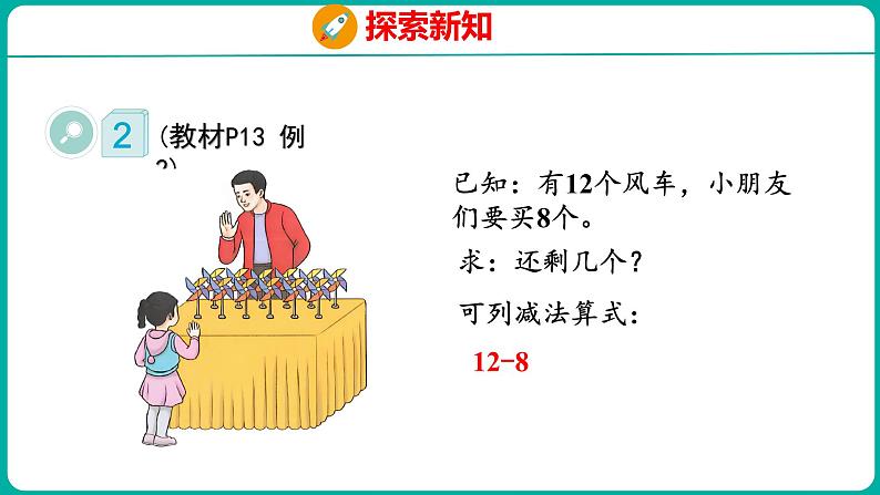 2.2 十几减8、7、6(课件)人教版数学一年级下册06