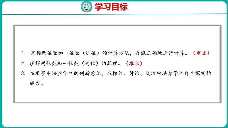 6.3 两位数加一位数(进位)(课件)人教版数学一年级下册02