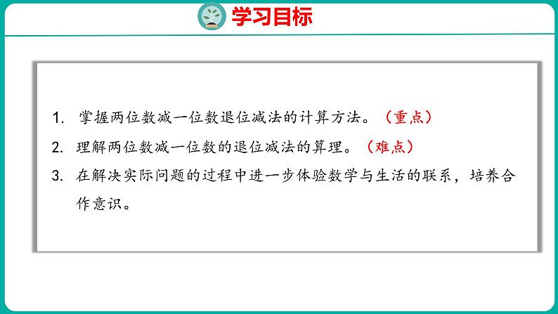 6.5 两位数减一位数(退位)(课件)人教版数学一年级下册第2页