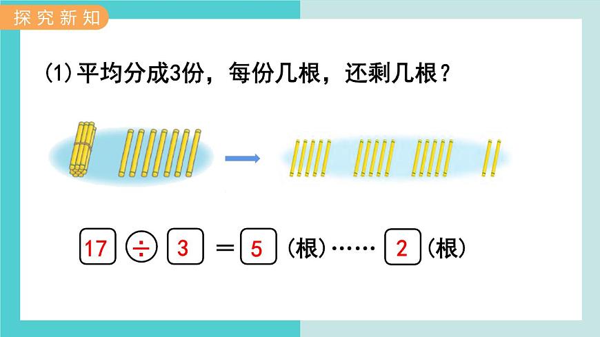 【冀教版】二下數(shù)學(xué) 二 《有余數(shù)的除法》第2課時(shí)  余數(shù)與除數(shù)的關(guān)系  課件第3頁