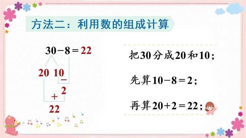六、第2课时 两位数减一位数(退位)(教学课件)第5页