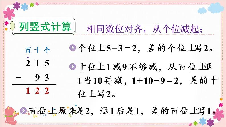 六、第6课时 两、三位数减法的笔算(1)(教学课件)04