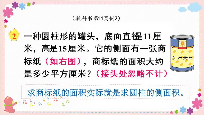 二、第2课时 圆柱的侧面积和表面积(教学课件)03