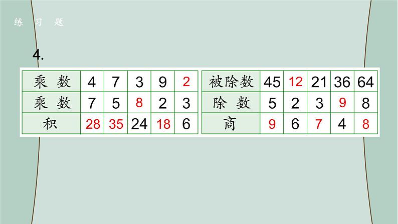 苏教版数学二年级上册 期末复习 课件07