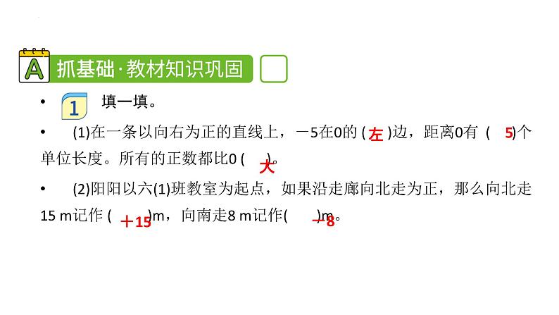 1.2 用直线上的点表示正数和负数(课件)人教版六年级下册数学第3页