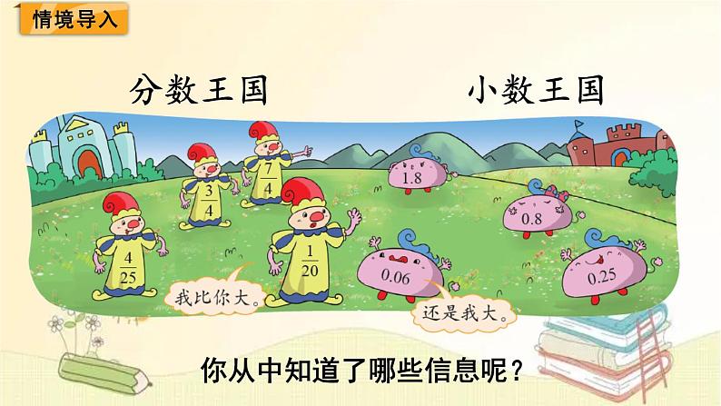 北师大版数学五年级下册 第4课时 “分数王国”与“小数王国” 课件第2页
