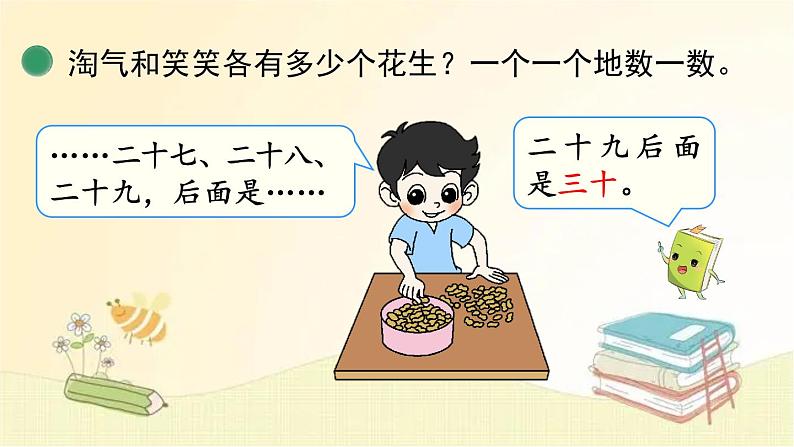 北师大版数学一年级下册 第1课时 数花生 课件第5页