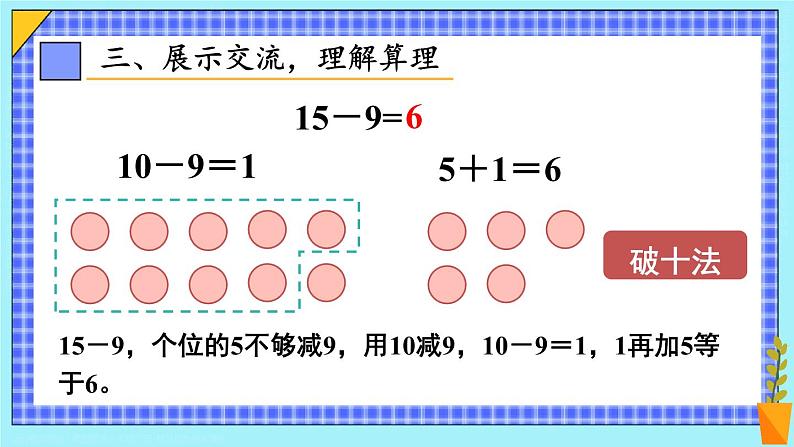 第1课时 十几减9(1)23春新版课件 人教版数学一年级下册04